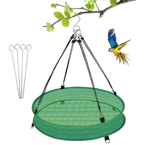 Bird Seed Catcher Tray for Hanging Bird Feeder Platform, 20 inches Birdseed Hoop for Hummingbird Feeders Bee Feeder Outdoor Garden Hanging Tray (Upgraded Against Strong Winds) (1PC) - color: 1PC