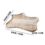 Travertine Tray Vanity Trays for Bathroom, Decorative Trays for Table Coffee Kitchen Home Decor（Small） - size: 9.5" x 9.5" x 0.7"