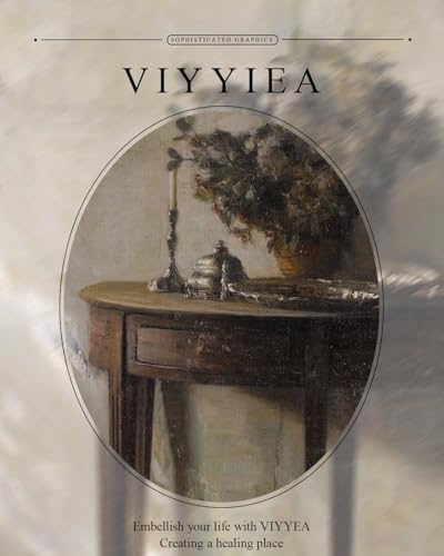 VIYYIEA Gold Framed Wall Art, After Noon Canvas Print Home Decor Vintage Art Painting Picture Bathroom Wall Decor, Potted Plant Artwork for Living Room Bedroom Kitchen Office - 14L x 11W - color: After Noon, size: 14"L x 11"W