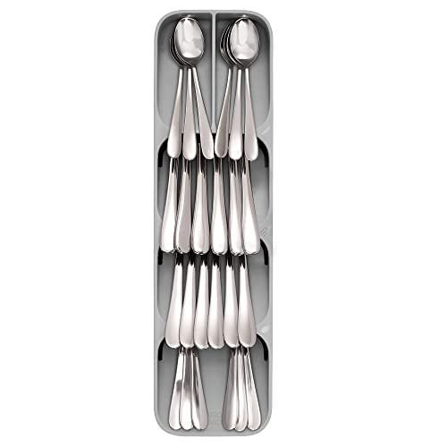 Joseph Joseph DrawerStore Compact Utensil Organizer For Kitchen Drawer Silverware, Flatware Tray, Small, Grey - size: Compact, style: Flatware Organizer