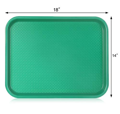 New Star Foodservice Fast Food Tray, Set of 12 (Green, 14 by 18-Inch) - color: Green, size: 14 by 18-Inch