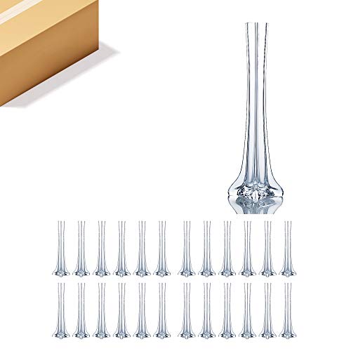 WGV Eiffel Tower Vase Bulk, Open 0.75", Height 12", (Multiple Sizes Choices) Clear Glass Floral Container with Sturdy Base, Flower Centerpiece for Wedding Event Home Decor, Arts Crafts, 24 Pieces - color: Clear (1 Case), size: 12"H