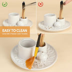 Palo Santo Sticks Holder, Multi-Purpose Handmade Ceramic Incense Burner for Palo Santo Incense Sticks, Sage Holder for Burning, Ash Catcher Tray for Meditation Yoga Room (White) - color: White