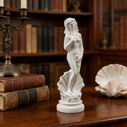 Birth of Venus Sculpture, 7.6 Inches Resin White Greek Roman Goddess Aphrodite Art Figurine Sculpture for Home/Office Decor,Valentine's Day Gift (Birth of Venus Sculpture) - style: Birth of Venus Sculpture