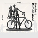 Bicycle Themed Gifts - Bike Couple Figurine Statue Black Hand Sculptures for Living Room Bicycle Wall Decor Iron Love Sculpture - style: bicycle
