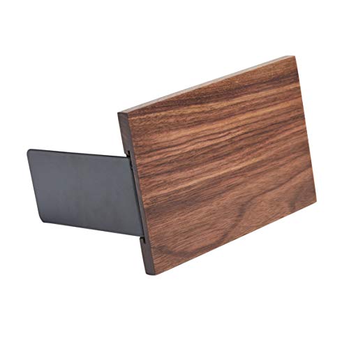 Pandapark Wood Decorative Bookends,Non-Skid Bookend for Shelves,Heavy Duty Bookends,Book Stand for Books/CDs,1 Pair - color: Walnut Master