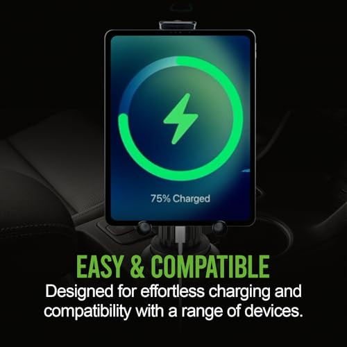 Cellet Cup Holder Tablet Mount, Car Cradle Holder Compatible for All iPad, Pro, Air, Mini Samsung Galaxy Tablet, Amazon Fire Microsoft Surface - style: Tablet Holder Height - 13 in