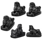 Nupuyai Hand Carved Sphinx Statue for Home Decor, Natural Black Obsidian Crystal Figurine Stone Sculpture Decoration for Fengshui - style: Sphinx