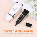 Makartt 3D Nail Sculpting Gel: Clear No Wipe Formula for Embossed Nail Art, Chrome Powder & Rhinestones, Thick UV LED Cured Glue for DIY and Salon, 15ml - color: A01-Clear