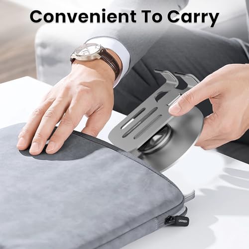 Universal Metal Cell Phone Stand, Multi-Angel Adjustable 360° Rotation Non-Slip Metal Phone Stand Compatible with iPhone 17 16 Pro Max and All Smartphones (Grey&Grey) - color: Grey&Grey