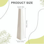 7 Inch Frosted White Ceramic Tapered Tabletop Vase Modern Minimalist Vase for Home Office Decor