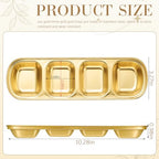Teenyyou 4 Pcs DIY Esthetician Bowls Face Mask Tray Esthetician Supplies Stainless Steel Compartment Serving Tray Women Skincare Products for Spa Salon Aesthetician Beauty, Nail Art(Gold,Large) - color: Gold, size: Large