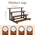 NANXITU 4 tiered Wood Risers Display Stands, Straight Display Stands for Vendor Events, Cupcake Dessert Food Stand Display Table,Craft Shows Farmers Market Retail Display Racks for Collectible Perfume