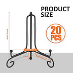 Chumia 20 Pack Iron Easel Stand Plate Holder Display Stand Picture Frame Stand Photo Holder Stand Painting Books and Arts Display Stand, 4 Inch