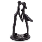 Sziqiqi Anniversary Wedding Gift for Couple: Iron Gifts for 6th Anniversary for Her Him Women - Cast Iron Couple Sculpture Present for Wedding Day Engagement Christmas Bithday Valentines - style: Couple Kiss