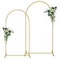 2 Pack Arch Backdrop Stand (7.2FT/6FT), Balloon Arch Stand, Metal Background Arch Stand, Backdrop Arch Frame, Wedding Arch for Backdrop - size: 7.2 FT and 6 FT (2 Pack)