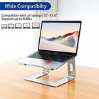 BESIGN LS03 Aluminum Laptop Stand, Ergonomic Detachable Computer Stand, Notebook Riser Compatible with Air, Pro, Dell, HP, Lenovo More 10-15.6" Laptops, Silver - color: B-Silver
