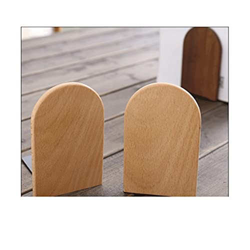 Bookend Wooden Bookends Classic Light Luxury Book Ends Simple Stylish Book Stopper Suitable for Home Desktop Finishing and Storage Best Desktop Organizer (Color : A) - color: A