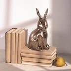 Howard Elliott Collection Rabbit Sculpture Ceramic Statue for Home and Garden Decor, Rich Antique Brass Figurine with Metallic Finish for Shelf Display in Living Room, 8.5 x 4.75 Inch - style: Rabbit
