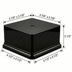 Premium Black Gloss Display Base – Weighted Square Pedestal for Trophies, Sculptures, 3D Prints, & Crafts – Heavy-Duty Riser Stand (4.5x4.5x2.5 inch) - size: 4.5x4.5x2.5 inch