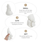 BESPORTBLE Collectible Animal Art Unpainted Ceramic Parrot Figurine Sculpture Porcelain Statue Table Decor Ornaments
