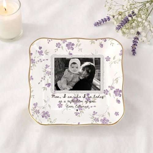 Personalized Mom Photo Jewelry Tray, Remember I Love You Mom Jewelry Dish; Personalized Grandma Portrait Photo Trinket Tray, Mother of the Bride Gifts, for Grandma Mama 6 - color: Jewelry Dish 5