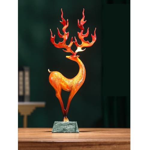 Statue Decorations Creative Deer Shape Ornaments Home Porch Light Luxury Copper Decoration Housewarming Gift Collection Home Decor Object