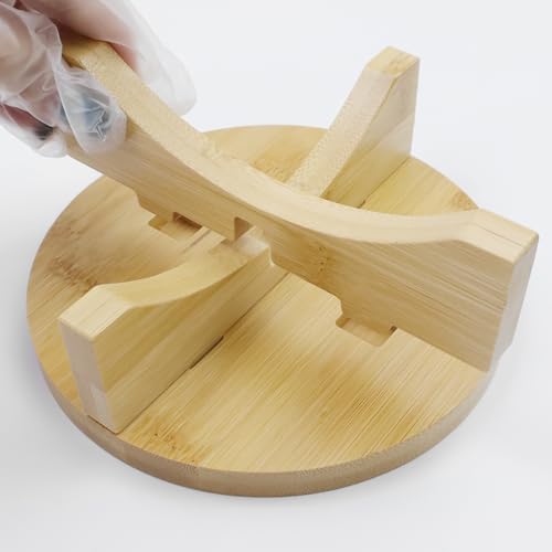 Oedema 6 Inch Indoor Plant Stand Round Solid Wood Flower Stand Mid Century Modern Plant Stand for Displaying, Small Plants, Desktop, Office & Home Decor - size: 6.02inch/153mm