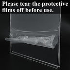 Acrylic Sign Holder 11x8.5 '' Horizontal T-Shaped Clear Double-Sided Table Menu Stands Plastic Picture Frames Display Desktop Display Holders for Wedding Table,Restaurant Signs,Office, Store,6 Pack - size: Horizontal 6 Pack 8.5x11