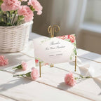 Display Stand for Plate, Foldable Metal Plate Stand for Table, Decorative Easel Holder for Picture Frames, Photos, Wedding Cards, Sign Posters, Cavas, 6-inch Gold