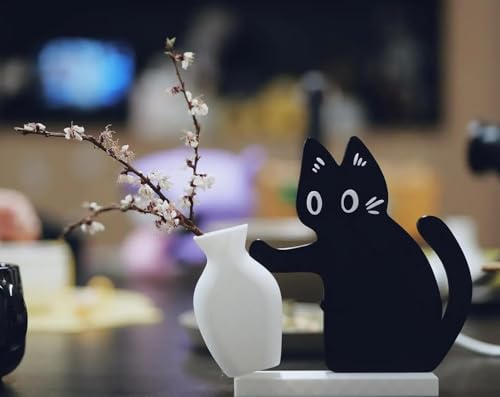 Cat Push Flower Vase for Home Decor Cute Vases for Table Room Decor Unique Lollipop Vases for Women (Big 2pcs) - size: Big 2pcs