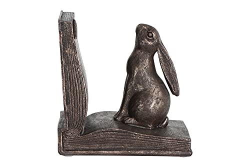 Creative Co-Op Bunny Rabbit Bookends, Set of 2, Bronze Finish - color: Bronze Finish
