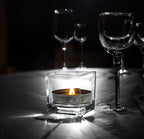 WGV 2 Inch Tea Light Votive Candle Holder, Clear, Square Cube 2”x2”, Small Tiny, Home Décor, Table Top, 1 Pc - color: Clear-square-2"