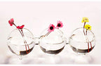 Clear Glass Bud Vase Cute Flower Vase for Short Plant Mother's Day Wedding Centerpiece Home Decoration Floral Arrangements Holder (3.15")
