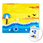 DIY Canvas Painting Kit with Clay, 3 Blank 8x10 Inch Canvas Panels, 5 Packs of Clay, 8 Vibrant Acrylic Paint Colors, and 3 Brushes, Creative Art Kit for DIY Projects & Crafting Fun - size: 8"x10"(3-Pack), style: DIY Clay