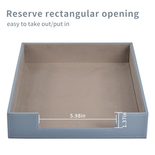 Leather Letter Tray,Stackable File Document Tray,Desk Organizer for Office Supplies,A4 Paper Case Rack,Desktop Organization,Pen Mail Magazine Storage Box (Grey) - color: Gray