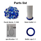 3D Puzzle Vase Unique Flower Vase for Adults Made by 160 Curved Plastic Puzzle, Relax Puzzles for Adults, DIY Jigsaw Creative Gift for Parents & Housewarming - color: Castle
