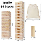 Glintoper Tic Tac Toe & Tumble Tower Blocks Tables Game Set, Classic Wood Stacking Game & XOXO Board Games for Kids Family, Living Room Rustic Coffee Table Decor, Travel Strategy Board Games - style: Tic Tac Toe & Tumble Tower