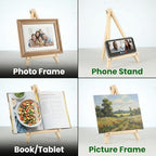 8 Pack 11.8In Tabletop Easel, Wooden Easels for Paiting Adjustable Foldable for Kids, Students, Beginners