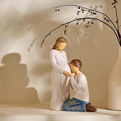 NAN ZAI NAN FANG Gift for Expecting Parents Mother to be Gifts Ideal Resin Sculpted Hand Painted Figurine Pregnant Wife from Husband Best Gifts for New Moms and Dads - style: Expectant Dad Mom