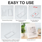 6 Pack 5.91 Inch Acrylic Book Stand for Display Adjustable Clear Display Holder Easel Collector Stand for Home Office Back to School Comic Album Cd Magazine Postcard Artworks - size: 5.91 x 6.1 x 3.15 inch