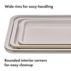 OXO Good Grips Non-Stick Pro Ceramic Coated Metal Bakeware Half Sheet Pan – Biscuit - color: Biscuit, size: Half Sheet Pan