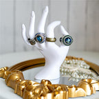 HOMEGOAL Hand Jewelry Holder, Bracelet Ring Watch Jewelry Display Holder Stand, Mannequin Hand, Polyresin, 7 Inch (White) - color: White