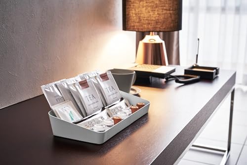 Yamazaki Home Tower Space Saving Vanity Tray - 5.25" X 11.75" - Steel - color: Black, size: 5.3" x 11.8" x 2"