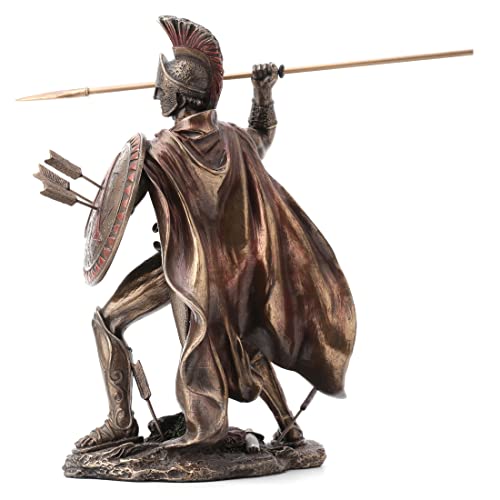VERONESE DESIGN 8.5" Tall King Leonidas Greek Warrior of Sparta Cold Cast Bronzed Resin Sculpture Statue - size: 8.5inch