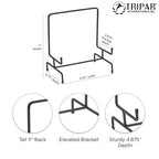 TRIPAR 11 Inch Black Metal Display Stand Easel for Bowl and Platters, Cookbooks, Pictures, Deep Dishes - color: Black