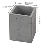 MyGift Pen Holder Pencil Holder For Desk,Pen Cup Holder For Desk,Concrete Desktop Pencil Cup,Modern Gray-Tone,Set of 3 - color: White-Gray-Black