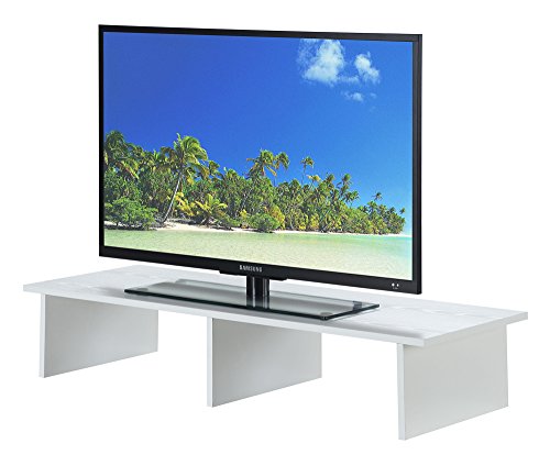 Convenience Concepts Designs2Go TV/Monitor Riser for TVs up to 46 Inches, White, Large - color: White, size: Large