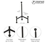 TRIPAR Modern Tripod Easel Display, Black Finish, Lightweight & Durable Design, Perfect for Displaying Pictures, Artwork, Plates, Tiles, & More, 8 Inch - size: 8 Inch