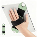 FINTIE Universal Tablet Hand Strap Holder for 9-11 Inch Tablets eReaders, 360 Degrees Swivel PU Leather Secure Portable Adjustable Handle Grip for iPad, Galaxy Tab and 9-11" Tablets (Sage Green) - color: Sage Green